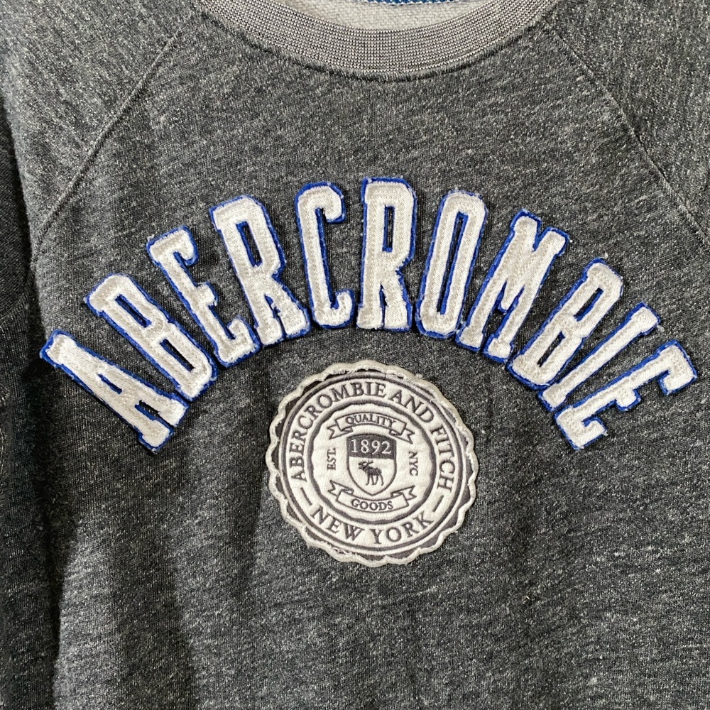 A&F Soft Crewneck Sweatshirt Patch Seal And Logo … - image 3